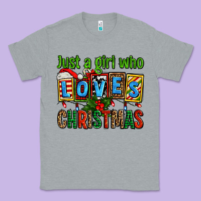 Just A Girl Who Loves Christmas Classic Tee Designed By Adodesignshop