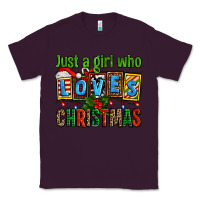 Plum just a girl who loves christmas Classic Tee - AdoDesignShop