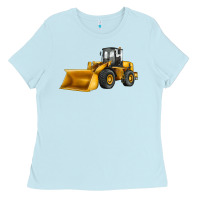 Baby Blue bulldozer Ladies Tee - JahusDesignShop