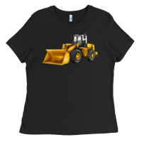 Black bulldozer Ladies Tee - JahusDesignShop