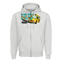 Dove Grey transportation squad Zipper Hoodie - NancyCooperArtShop