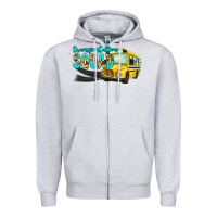 Heather Grey transportation squad Zipper Hoodie - NancyCooperArtShop