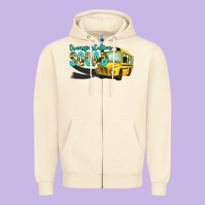 Transportation Squad Zipper Hoodie Designed By Nancycooperartshop