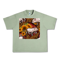 Oil Green pig and barn Urban Heavy Tee - BundleAndBundleShop