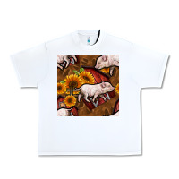 White pig and barn Urban Heavy Tee - BundleAndBundleShop