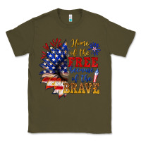 Army Green home of the free because of the brave Classic Tee - NancyCooperArtShop