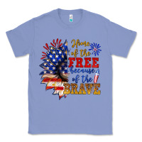 Colony Blue home of the free because of the brave Classic Tee - NancyCooperArtShop
