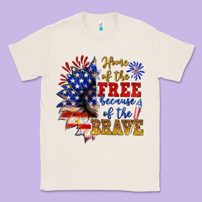 Home Of The Free Because Of The Brave Classic Tee Designed By Nancycooperartshop