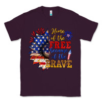 Plum home of the free because of the brave Classic Tee - NancyCooperArtShop