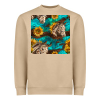 Mushroom appaloosa horses and sunflowers seamless pattern Heavyweight Sweatshirt - BundleAndBundleShop