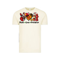 Vintage Arctic peace love firefighter Vintage Tee - AdoDesignShop
