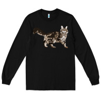 Black Maine Coon Cat Long Sleeve Tee - LillyAllenDesigns