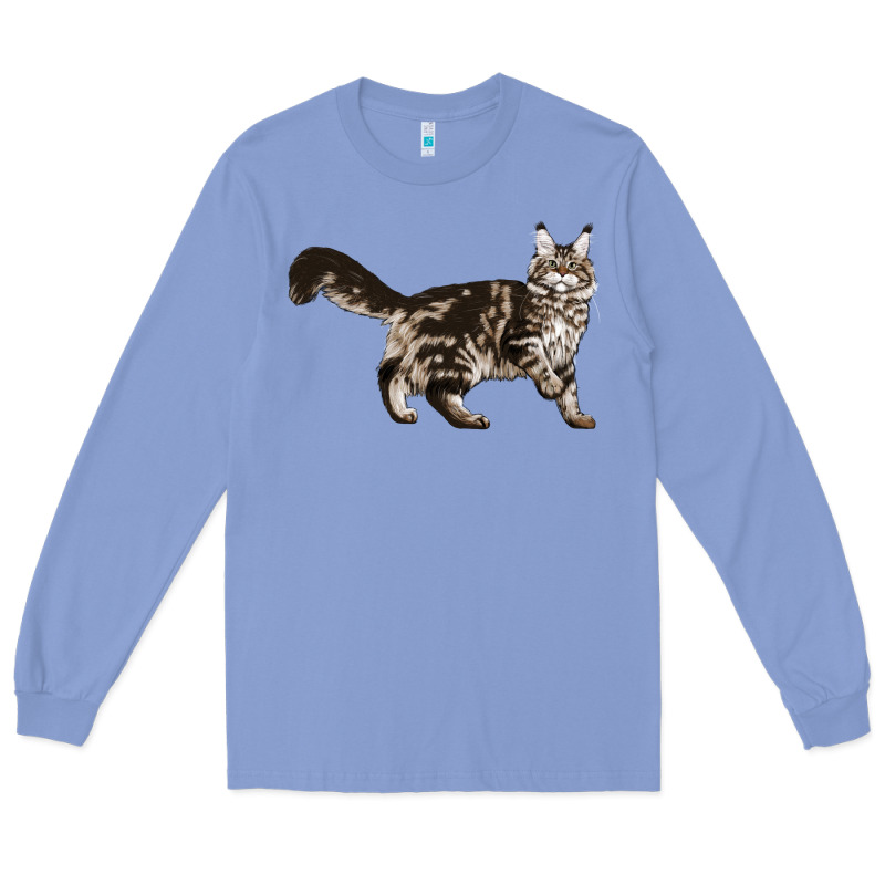 Maine Coon Cat Long Sleeve Tee by LillyAllenDesigns | Teevron