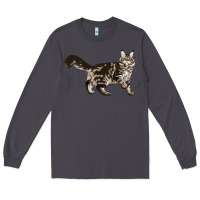 Smoke Maine Coon Cat Long Sleeve Tee - LillyAllenDesigns