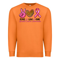 Carrot Peace Love Cure Breast Cancer Premium Sweatshirt - RanaPortraitStore
