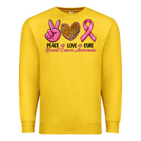Lemon Peace Love Cure Breast Cancer Premium Sweatshirt - RanaPortraitStore