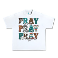 White pray on it pray over it pray through it Urban Heavy Tee - Artiststas