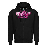 Black be mine sweet valentine Zipper Hoodie - NancyCooperArtShop