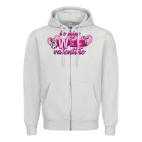 Dove Grey be mine sweet valentine Zipper Hoodie - NancyCooperArtShop