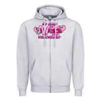 Heather Grey be mine sweet valentine Zipper Hoodie - NancyCooperArtShop