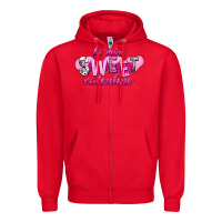 Red be mine sweet valentine Zipper Hoodie - NancyCooperArtShop