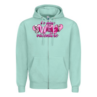 Seafoam be mine sweet valentine Zipper Hoodie - NancyCooperArtShop