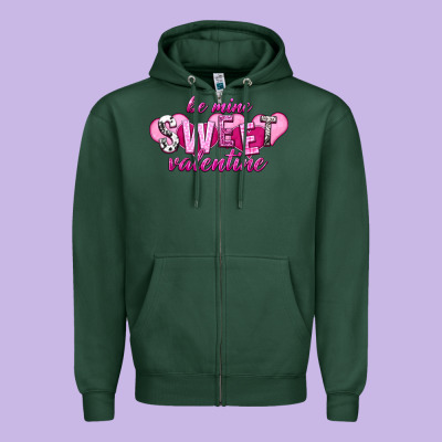 Be Mine Sweet Valentine Zipper Hoodie Designed By Nancycooperartshop