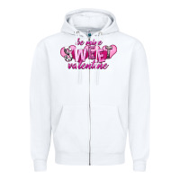 White be mine sweet valentine Zipper Hoodie - NancyCooperArtShop