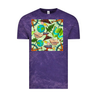 Cloud Purple geography class seamless pattern Vintage Tee - BundleAndBundleShop