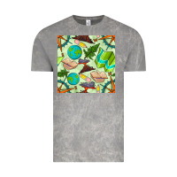 Cloud Rock geography class seamless pattern Vintage Tee - BundleAndBundleShop