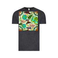 Vintage Black geography class seamless pattern Vintage Tee - BundleAndBundleShop