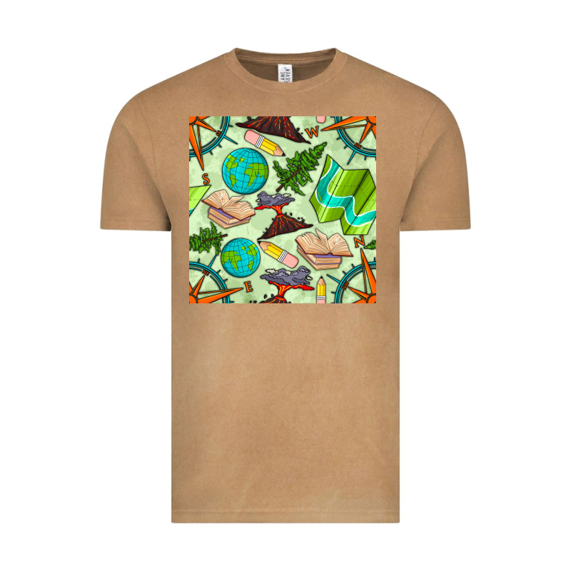 Geography Class Seamless Pattern Vintage Tee by BundleAndBundleShop | Teevron