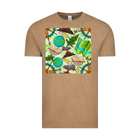 Vintage Coffee geography class seamless pattern Vintage Tee - BundleAndBundleShop