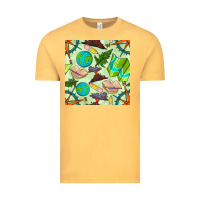 Vintage Mustard geography class seamless pattern Vintage Tee - BundleAndBundleShop