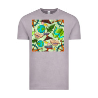 Vintage Zinc geography class seamless pattern Vintage Tee - BundleAndBundleShop