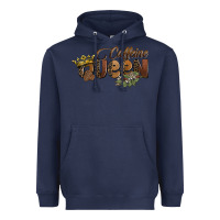 Navy caffeine queen Heavyweight Hoodie - BarkalooDesign