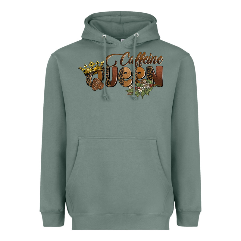 Caffeine Queen Heavyweight Hoodie by BarkalooDesign | Teevron