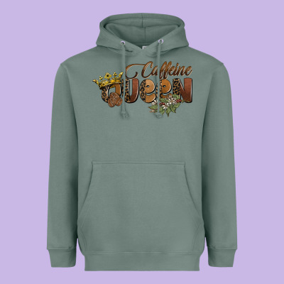 Caffeine Queen Heavyweight Hoodie Designed By Barkaloodesign