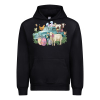 Black Easter truck farm animals Easter Day Urban Hoodie - HowdyJamesFarm