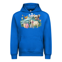 Cobalt Easter truck farm animals Easter Day Urban Hoodie - HowdyJamesFarm