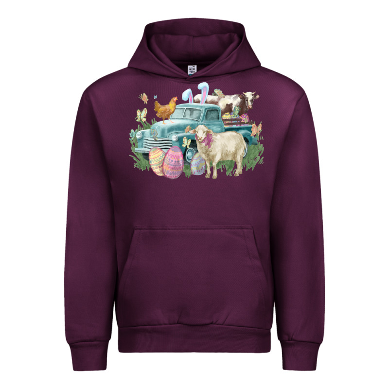 Easter Truck Farm Animals Easter Day Urban Hoodie by HowdyJamesFarm | Teevron
