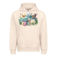 Sandshell Easter truck farm animals Easter Day Urban Hoodie - HowdyJamesFarm