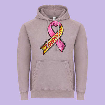 Breast Cancer Sport Ribbons Vintage Hoodie Designed By Adodesignshop