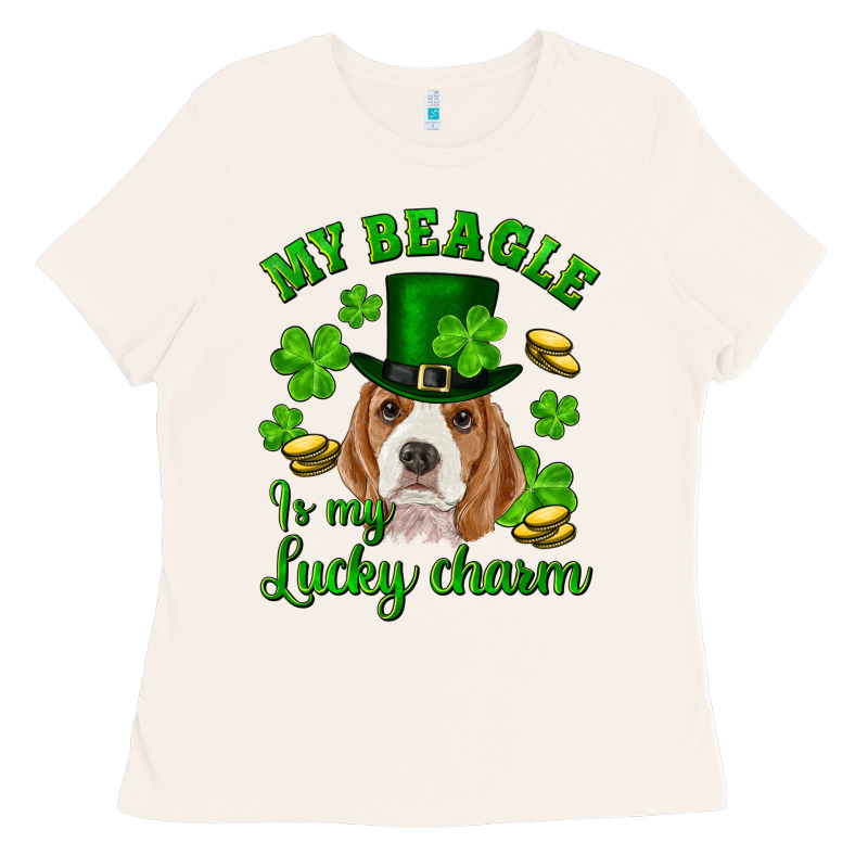 St.patrick's Day My Beagle Is My Lucky Charm Ladies Tee by RanaPortraitStore | Teevron