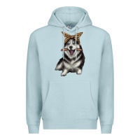 Blue Mist alaskan husky with bandeau Premium Hoodie - texasbilliewilder