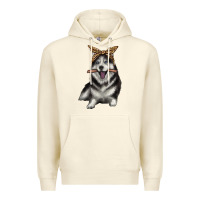 Sandshell alaskan husky with bandeau Premium Hoodie - texasbilliewilder