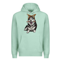 Seafoam alaskan husky with bandeau Premium Hoodie - texasbilliewilder