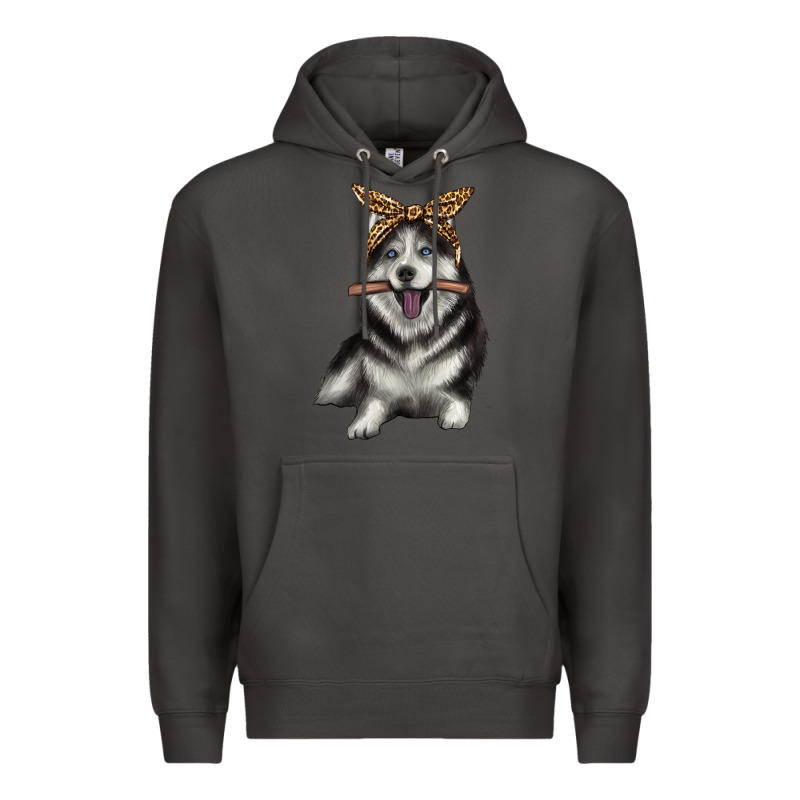 Alaskan Husky With Bandeau Premium Hoodie by texasbilliewilder | Teevron
