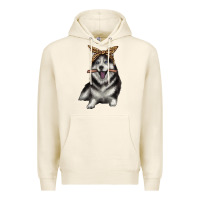 Tofu alaskan husky with bandeau Premium Hoodie - texasbilliewilder