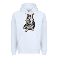 White alaskan husky with bandeau Premium Hoodie - texasbilliewilder